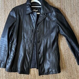 Maxima Black Leather Jacket Timeless Design